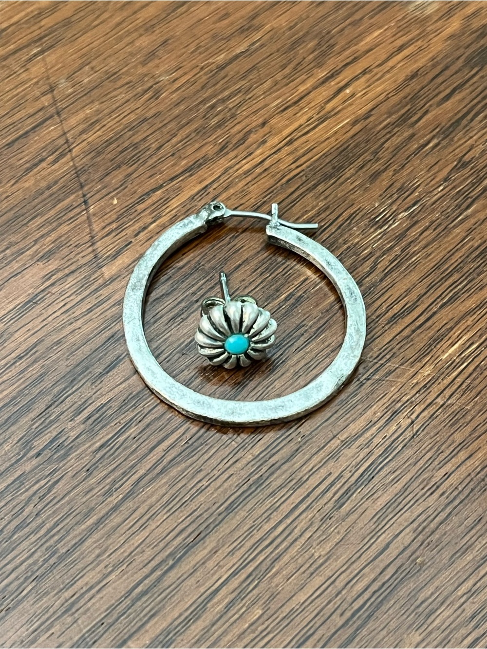 Lucky Brand Silver-Tone Mismatched earrings